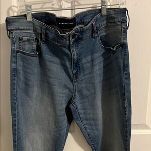 Aeropostale Women’s Low Rise Jegging Blue Jeans Size 18 Short EUC